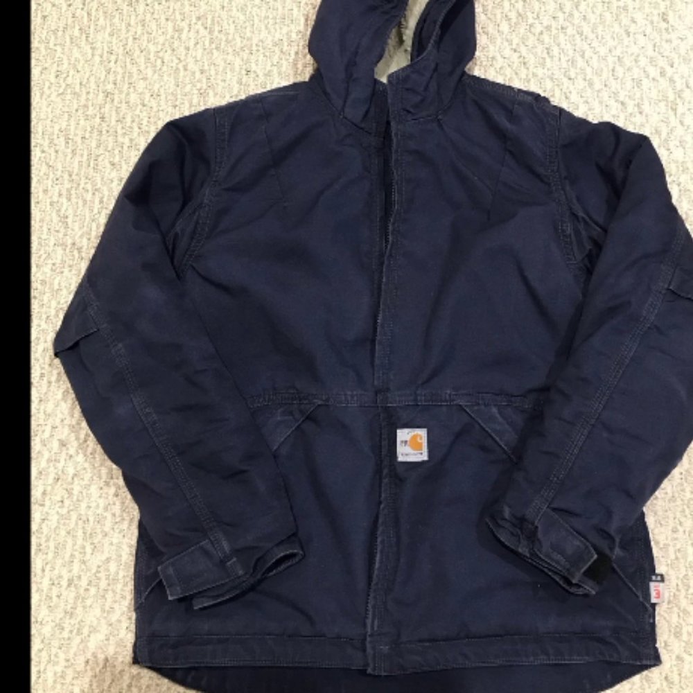 Beautiful men's navy blue Carhartt Jacket- Size Small